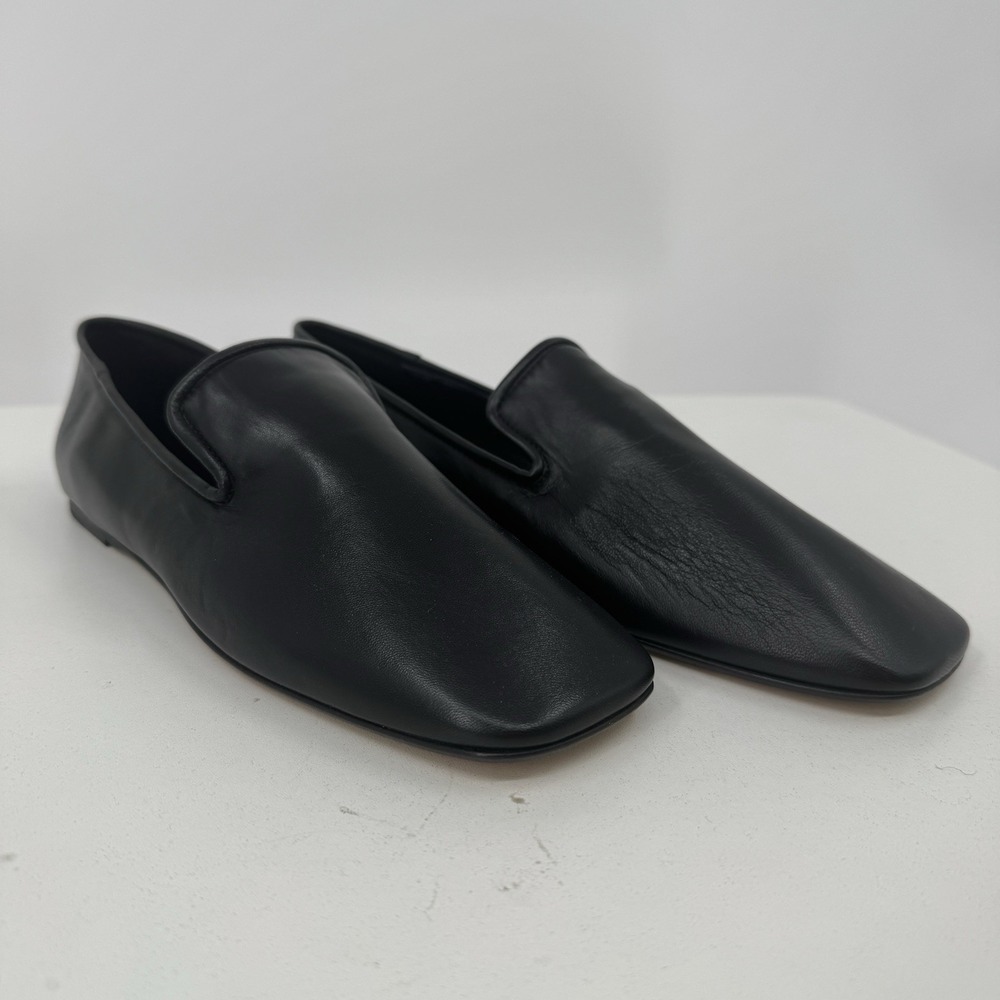 Everlane Italian Leather Day Loafer Black Women 9 Slip-on Flat Square Toe